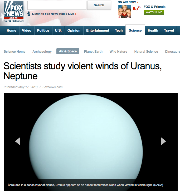 scientists study violent winds of uranus, neptune